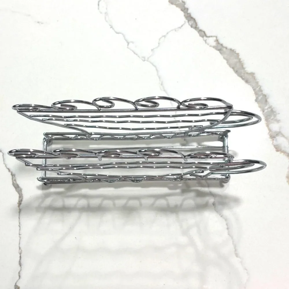 Silver Metal Coffee Mug Tea Cup Napkin Holder
